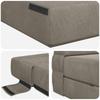 Folding Sofa Bed Light Grey 152 x 86.5 x 60 cm Fabric