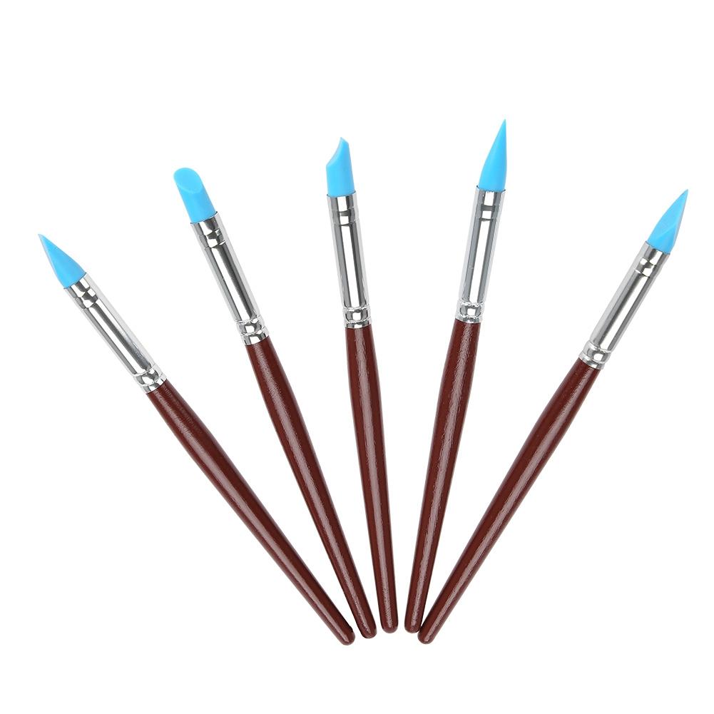 5pcs Dental Silicone Pen Tooth Adhesive Forming Sculpture Carving Tools