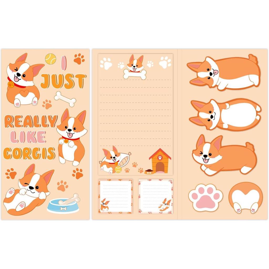 Pink Bow Animal Sticky Notes - Strong Adhesive, Reusable Creative Stationery Cards