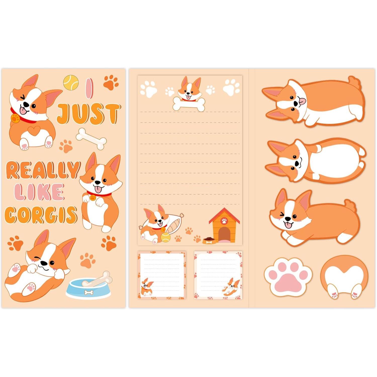 Pink Bow Animal Sticky Notes - Strong Adhesive, Reusable Creative Stationery Cards 20*10*1.4CM