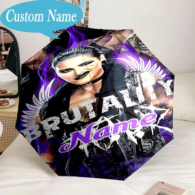 Custom Name Umbrella Champion Rhea wrestling Umbrella 8-Frame for Travel, Camping, Casual Lightweight Portable, Essential for Family Gifts