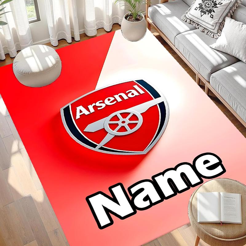 Custom Name Personalized Arsenal F.C Print Carpet, Versatile Home Decor Rug, for Playroom, Apartment, Balcony, Entryway, Hallway Gift