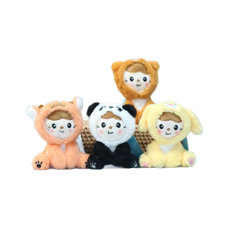 Cartoon Panda Cute Plush Toy Keychain Soft Stuffed Animal Doll Accessory Bags For