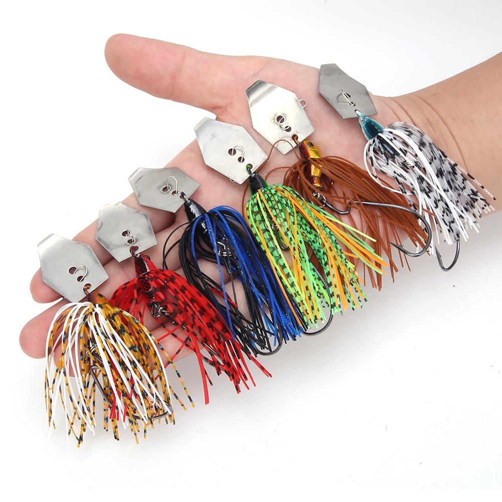 10cm 11g Metal Bait Sequin Bottom Beard Lure Fishing Lures Fish Tackle Accessories6 pcs   Set