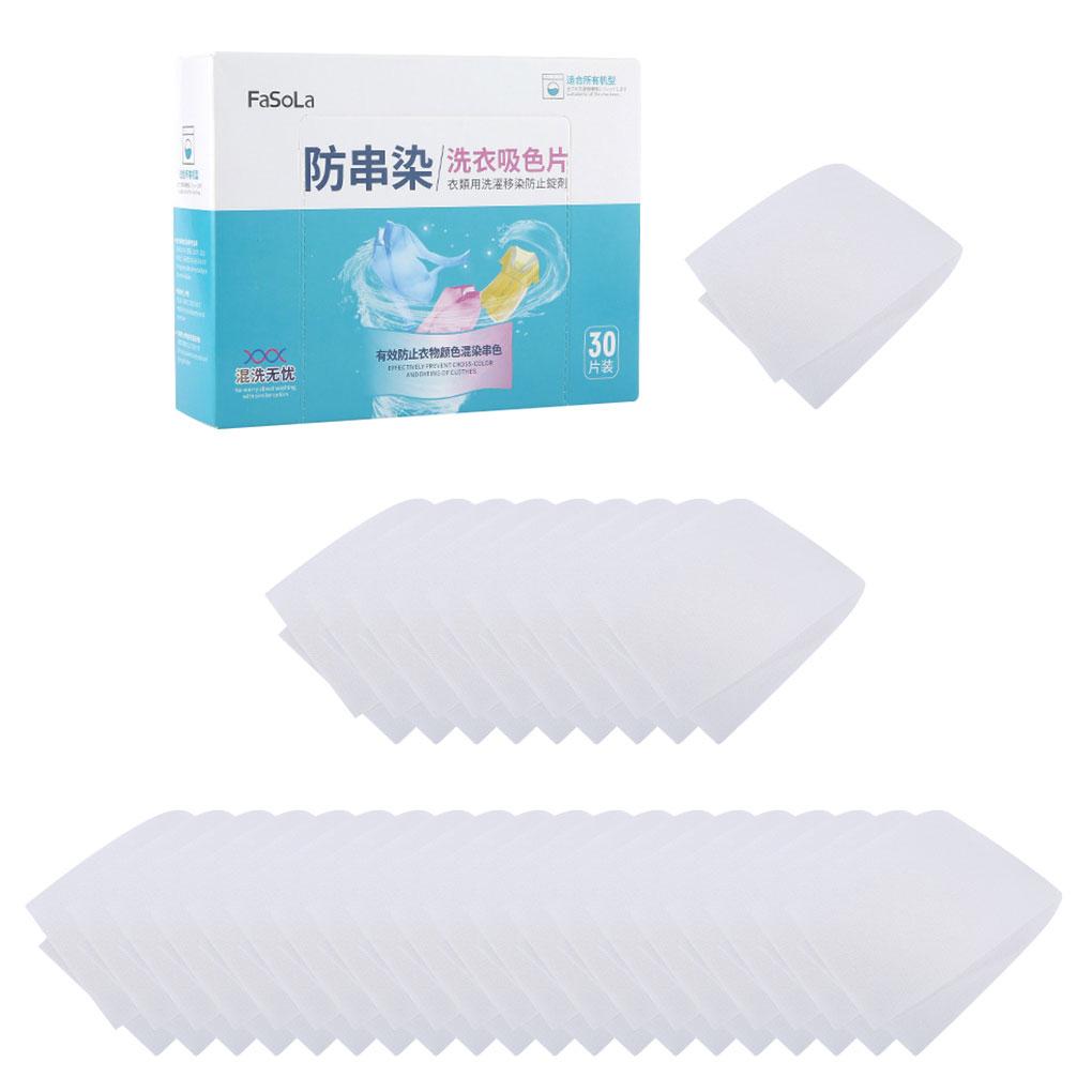 30pcs Washing Machine Anti-dye Laundry Papers Dyeing Proof Clothes Pants Color Absorption Sheet