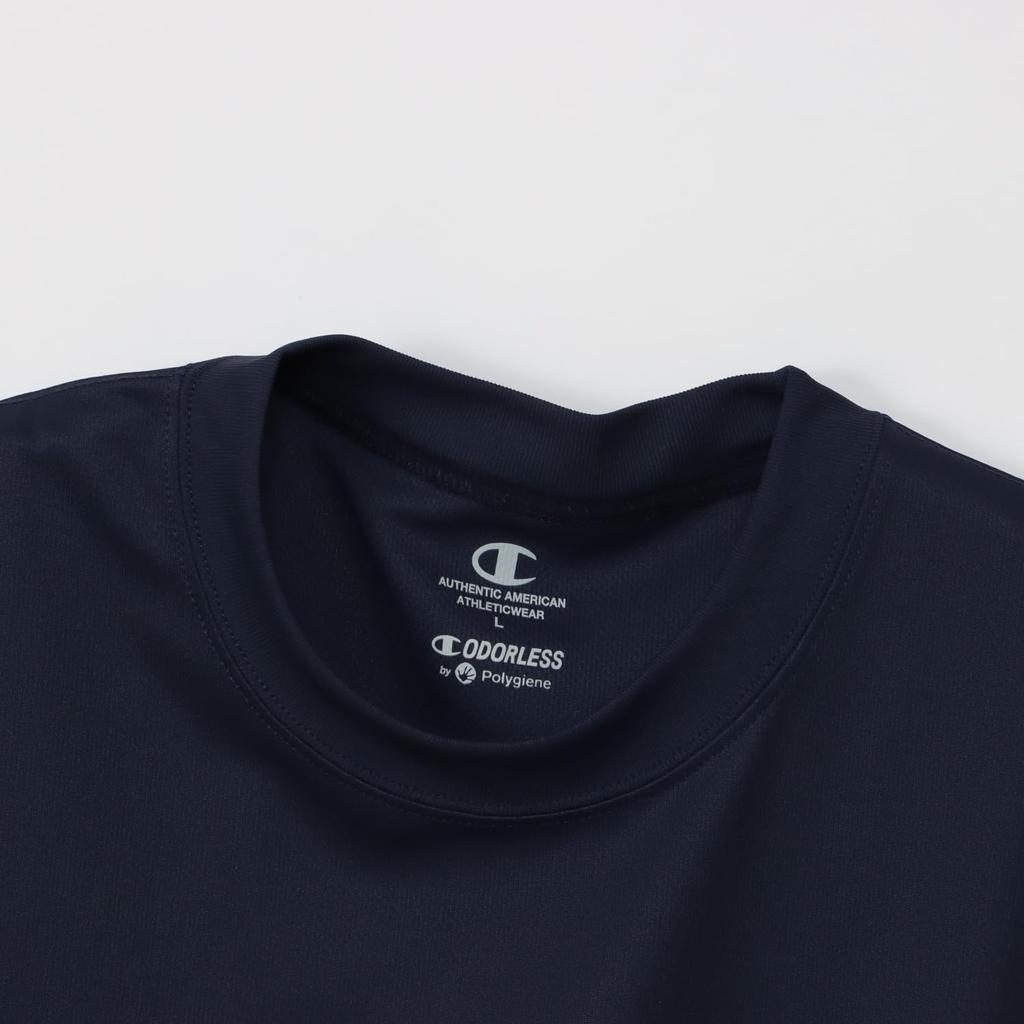 Champion short crew quick graphic short sleeve navy T-shirt, sleeve, neck, antibacterial, deodorizing, drying, print, T-shirt, basketball, C3-ZB314,
