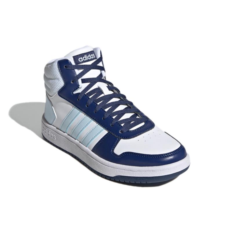 Adidas Hoops 2.0 Mid 'White Blue' Women's Sneakers G55055