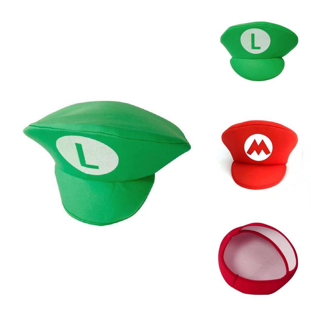 High-quality Super Mario And Luigi Cosplay Hats Perfect For Halloween And Parties