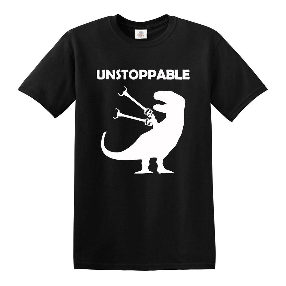 

Unstoppable T-Shirt Funny Dinosaur T Rex Tee Gift Mens Top Tee XL
