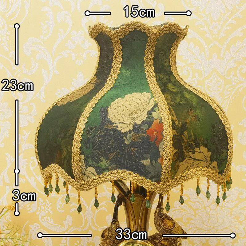 

Vintage Lampshade with Tassels E27 Base Universal Replacement Shade European Court Style DIY Lamp Cover for Table Floor Lamp