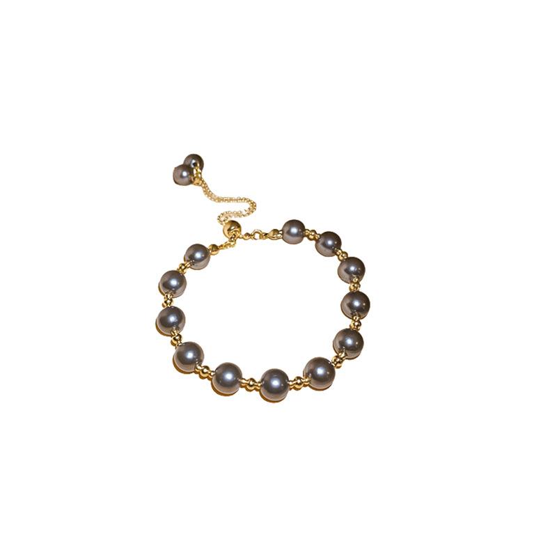 Women's Bracelet Retro Pearl Geometric Adjustable Bracelet New Versatile Bracelet Fashion Temperament Hand Accessory Girl Party Birthday Jewelry Gift