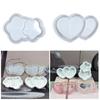 1 Pcs Double Heart Shape Tray Resin Mold Cloud Coaster Silicone Molds DIY Five-pointed Star Epoxy Resin Storage Dish Plate Mould