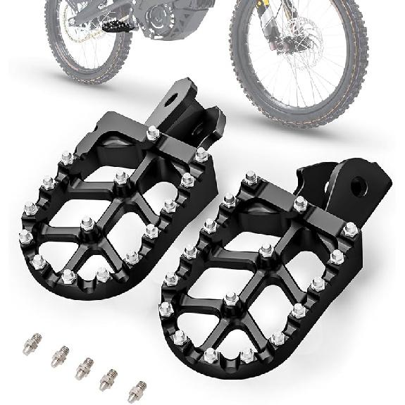 

Электрический питбайк Более широкие подножки Подножки CNC Для Surron Sur Ron LBX ERide Pro SS 2.0 3.0 E-Ride Pro SR/S 79Bike Falcon GT Ventus One Talaria Sting footpegs чёрный