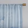 2pcs Blue & White Floral Bird Print Sheer Curtains - Rod Pocket Design, Easy Slide, Sun-Filtering, Machine Washable Polyester, P