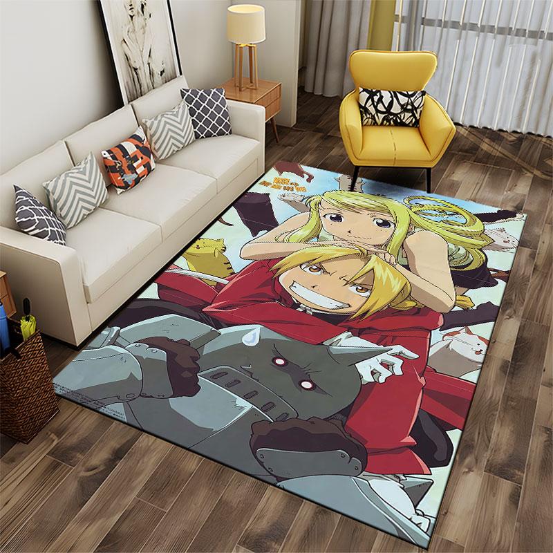 Anime Characters with Cats suitable as a non-slip mat for the living room or bedroom sofa