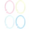 20pcs Plastic Rings Transparent Flexible Loose Leaf Book  Rings for School Home Office Cards D
