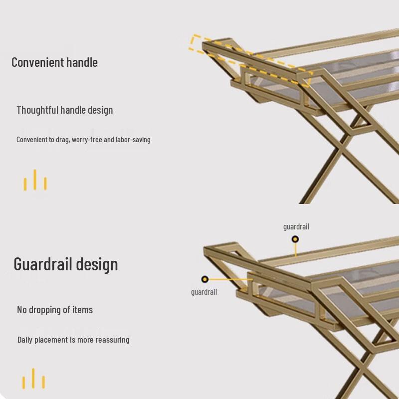 Modern 2-Tier Mobile Serving Cart