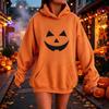 Women's Halloween Printed Hoodie, Casual Fashion Long Sleeve Pullover for Fall Holiday Party