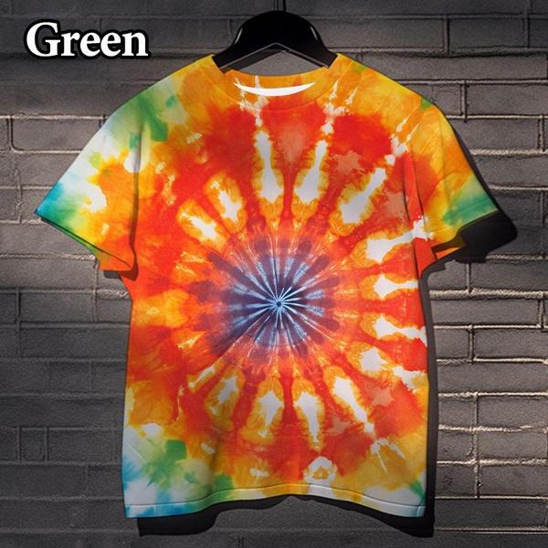

Cool Tie Dye Футболки з 3D-друком Модні вуличні розваги Повсякденні футболки з короткими рукавами Чоловічі та жіночі футболки Vertigo з принтом XXXL темно-синього кольору