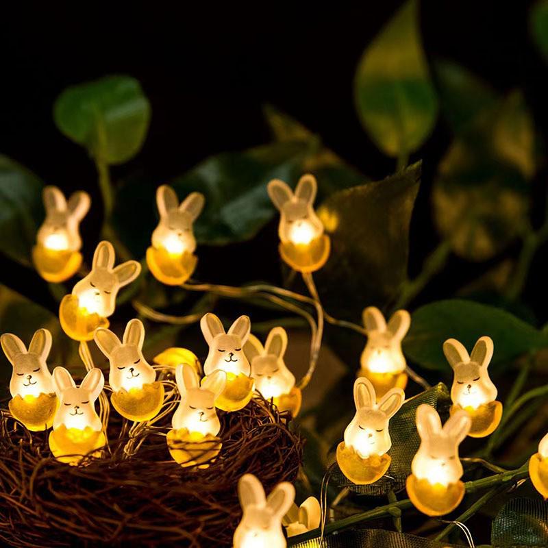 Easter Carrot Bunny & Chicken LED Copper Wire Decorative String Lights