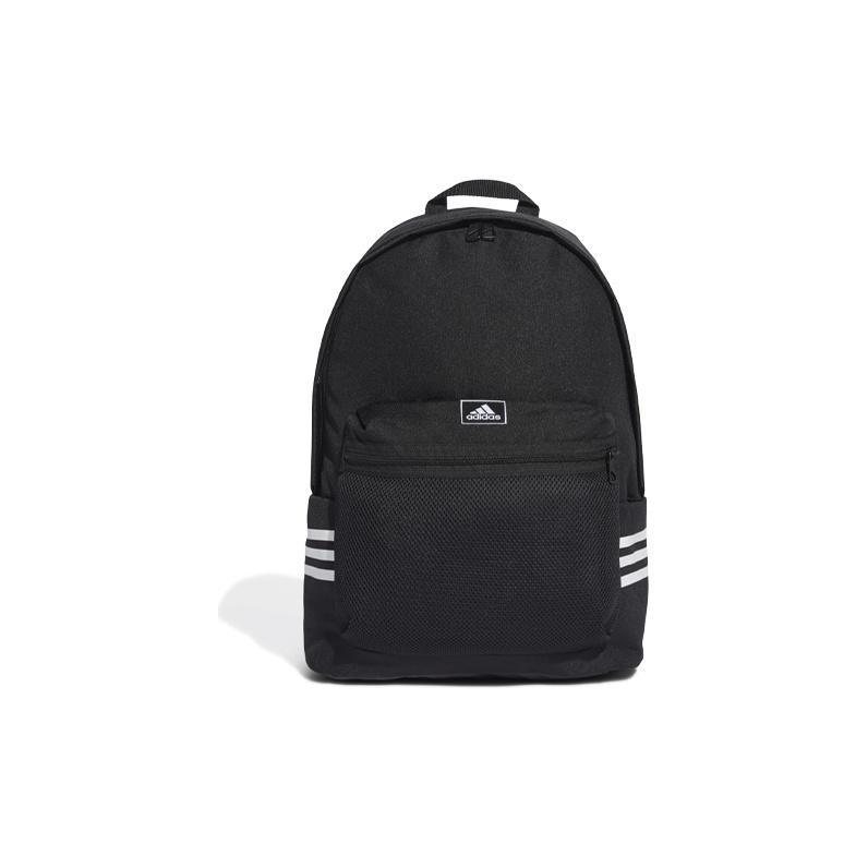 Adidas Classic Three Stripes Polyester Backpack Unisex Backpacks Black FT6713 Black