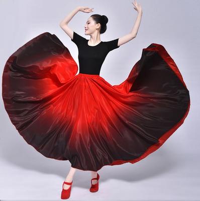 540Degree Kostüme Swingrock Flamenco Ballsaal Kostüm Tanzbekleidung Kostüm Langer Rock für Tanzbühnenauftritte