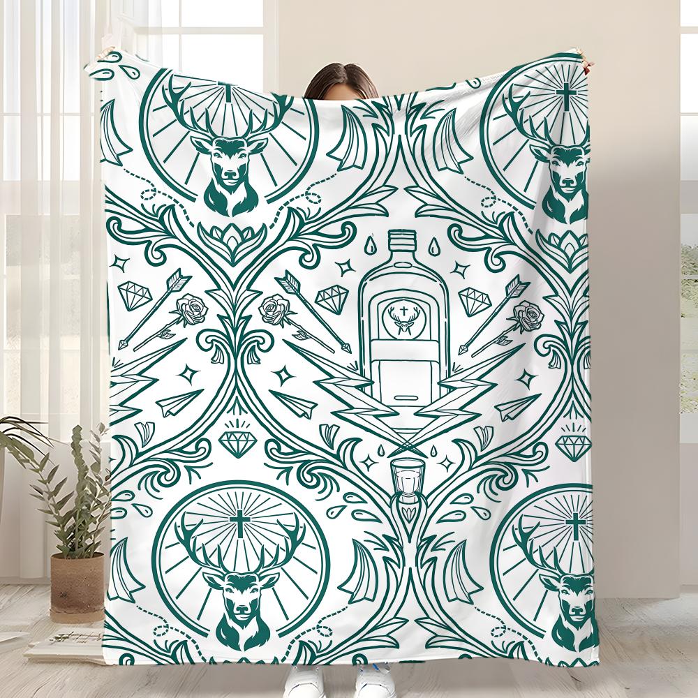 

J-Jager meisters Throw Kid-Friendly Flannel Throw Blanket Soft Warm Anti-Static Washable All Season 75x90cm