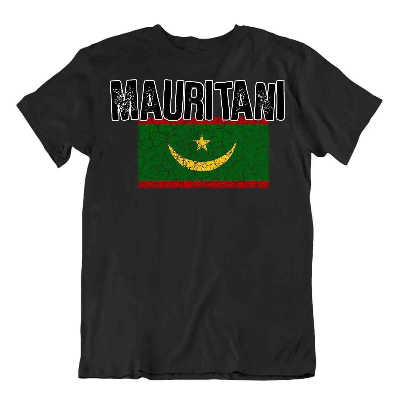 Flag T-Shirt Mauritania Fashion Country Souvenir Gift Tee Pride logo XL
