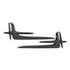 Fit For Mercedes-Benz General Black Angel Wings Rear Door Fender Panel Trim 2pcs