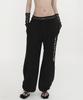 BADBLOOD Pure Lace Trim Joggers - Black