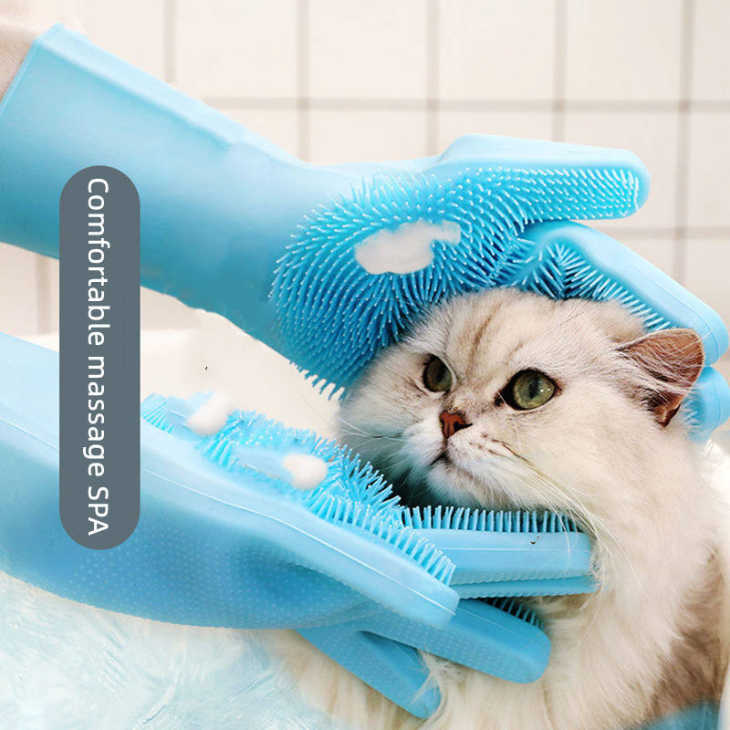 Siliclean Deshedding Brush Effortless Cleaning Ultimate Comfort for Your Pet Eco-Friendly Silicone Dog Brush for Bathroom Use
