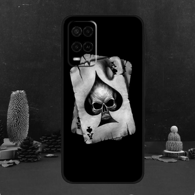 Poker Playing Card Case For Oppo A80 A60 A40 A78 A98 A58 A38 A18 A54 A74 A94 A96 A76 A16 A15 A17 A57 A5 A6 Pro