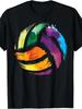 Colorful Volleyball Cute Colorsplash Ball T-Shirt Men Women Short Sleeve Harajuku Graphic T-Shirt, P