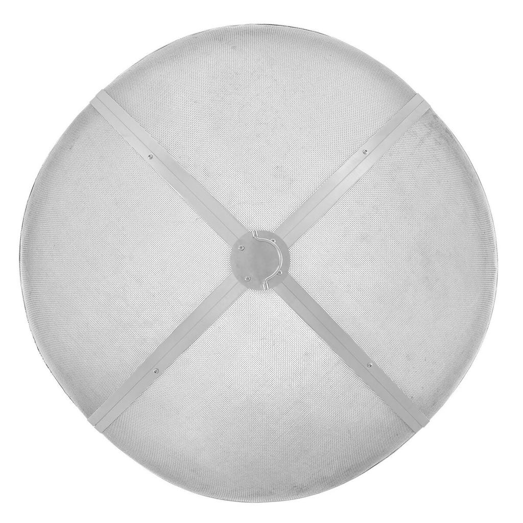 Fire Pit Spark Screen Round 36", Reinforced Heavy Duty Steel Metal Cover, Outdoor Firepit Lid, Easy-Opening Top Screen Covers Round with Ring Handle