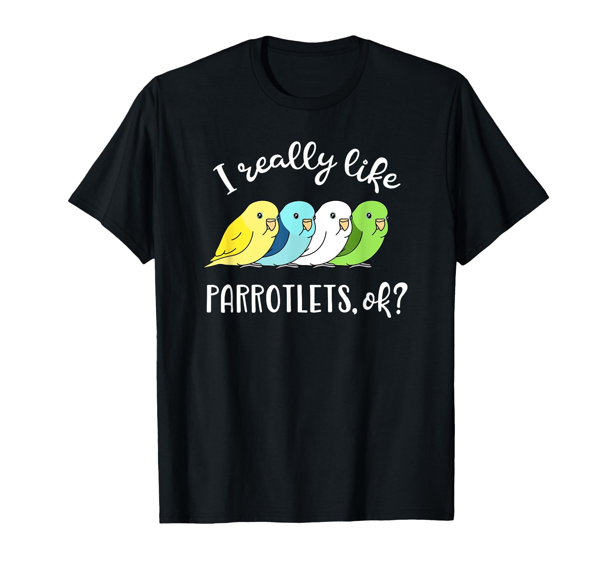 

You really like Chubby parrot pattern cute parrots, right T-shirt чёрный