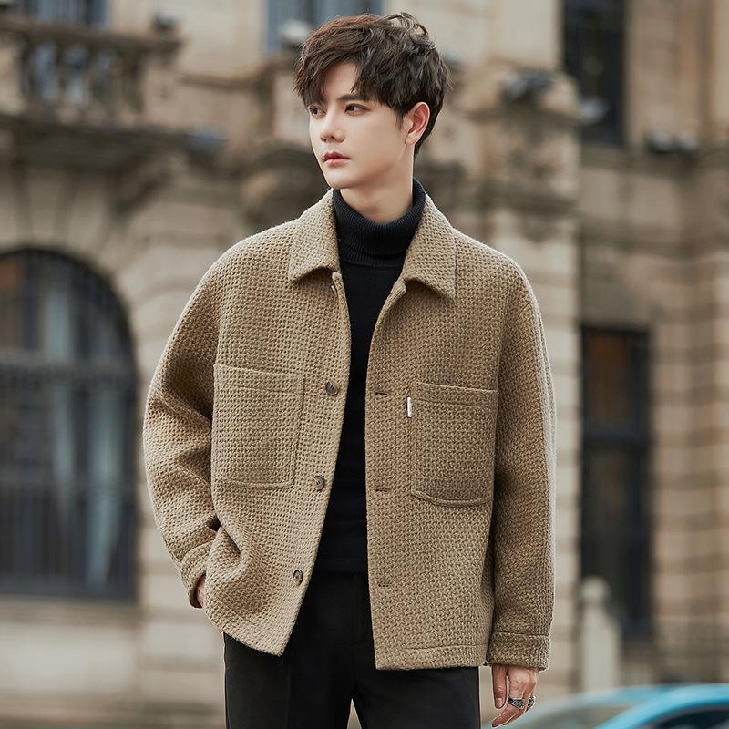 Woolen Short High-end Casual Non-cashmere Jacket, Thickened Padded Cotton Wool In Autumn and Winter
