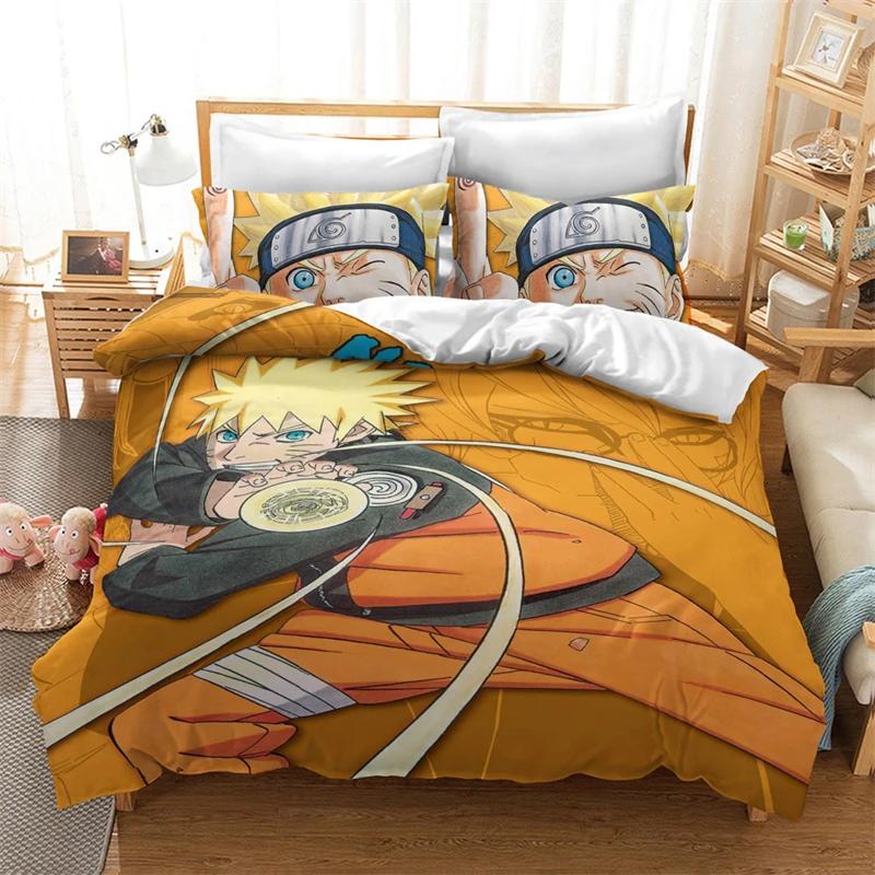 Japan Anime Red Cloud Bedding Set 3d Printed Duvet Cover Sets Pillowcase Twin Full Queen King Size Akatsuki Comforter Cover Sets