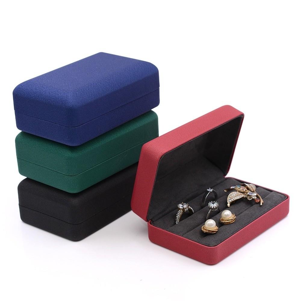 PU Leather Ring Organizer Box Stackable Design Ring Storage Box New Jewelry Box Travel Storage
