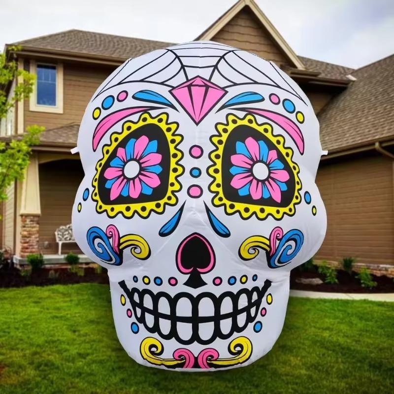 3FT Inflatable Toys Day of the Dead Decorations Blown Up LED Decor for Lawn Yard Garden Indoor Outdoor Home Party Holiday