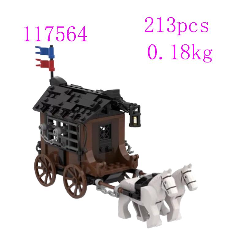 

Spot small particle assembly building blocks MOC-117564 213pcs medieval carriage educational toy assembly model gift set ornamen PDF Guide by Email