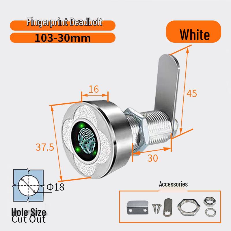 Smart Fingerprint Cabinet & Drawer Lock for Desks & Mailboxes