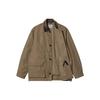 Carhartt WIP Einfarbiges Logo-Patch Cordkragen Jacke Herrenjacken I031355-1DD-XX