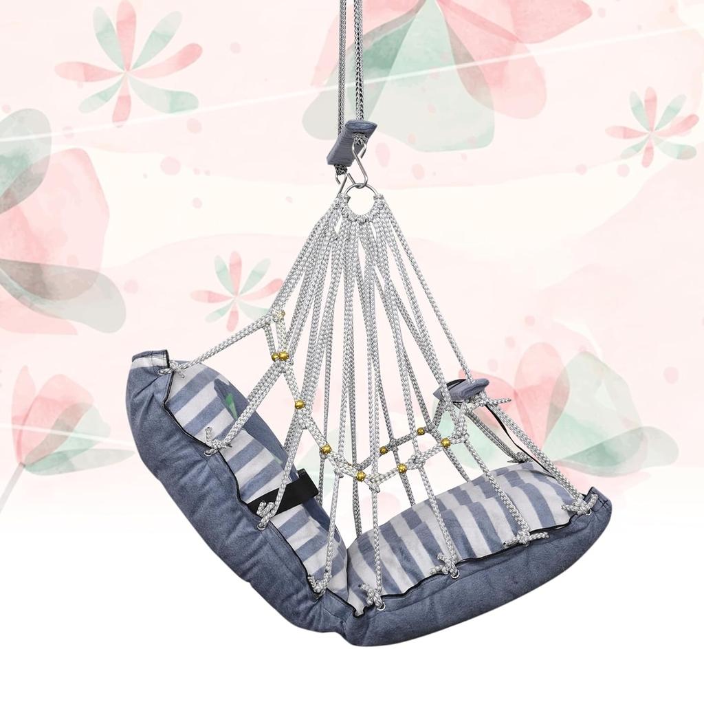 Bavlněná dětská houpačka pro děti Skládací a pratelná 1 až 5 let Dárek pro novorozeně Měkká houpačka s bezpečnostním pásem Snadno přenosná Bezpečnostní zámek