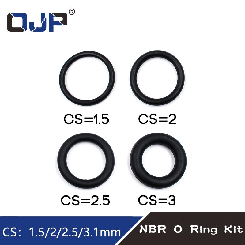 Thickness 1.5/2/2.5/3/1.8/2.65mm O Rings Rubber Seal NBR Sealing O-rings Nitrile Washer O-ring Set Assortment Kit Set Box-.-