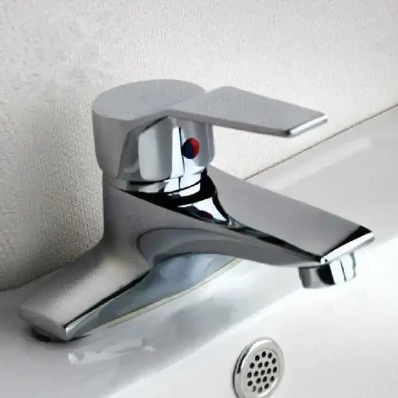 Basin Faucet Double Hole Household Basin Toilet Wash Sink Wash Basin Bathroom Hot and Cold Water Mixing Valve