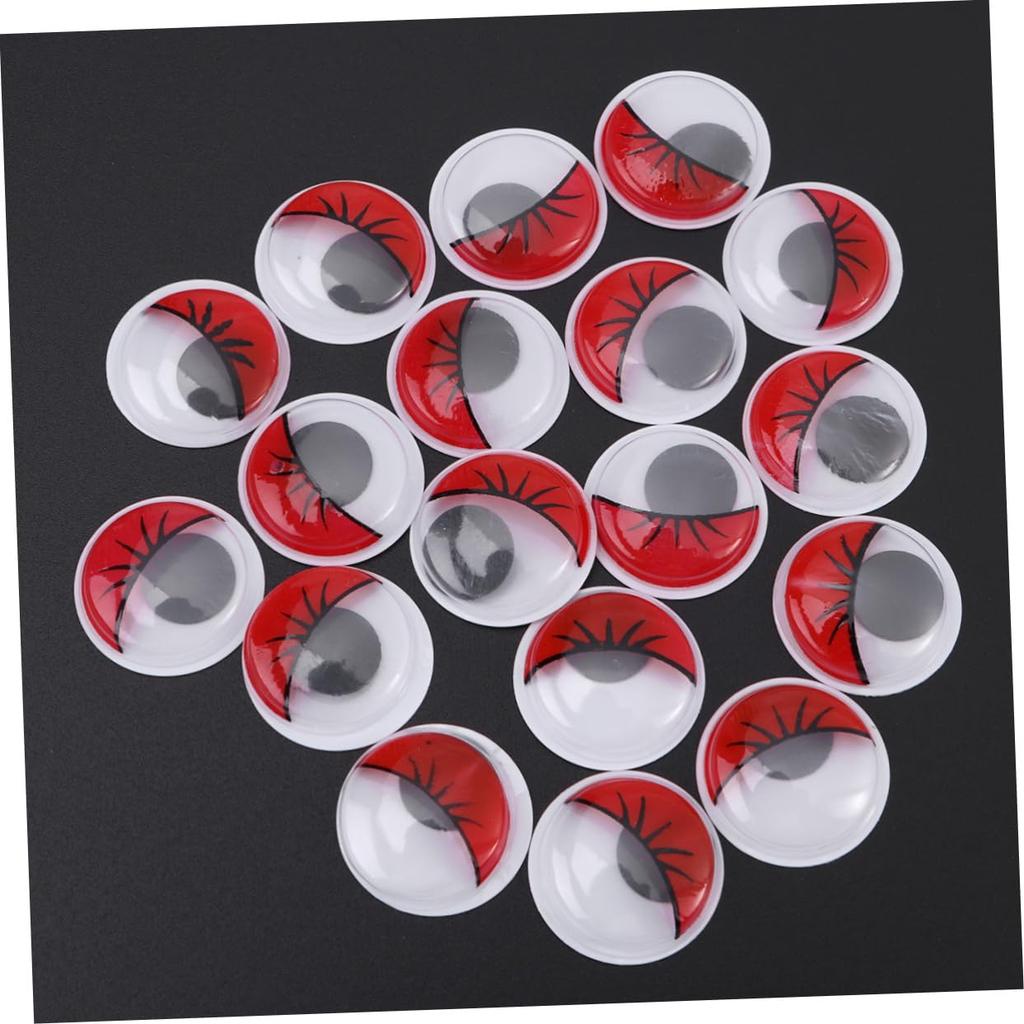 HOODANCOS 100pcs Wiggly Eyes Animal Stickers with Eyelashes for Moving Eyes, DIY Cartoon Eyes Accessories for Playsets, DIY Animal Eyes, DIY Crafts,