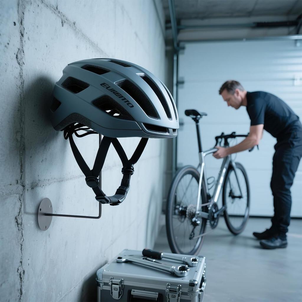 Helmet Holder Wall Mount - 4 Pack Metal Motorcycle Helmet Holder,Sturdy Steel Wall Mount For Bike Gear,Hats,Jackets,Space Saving Garage Storage &