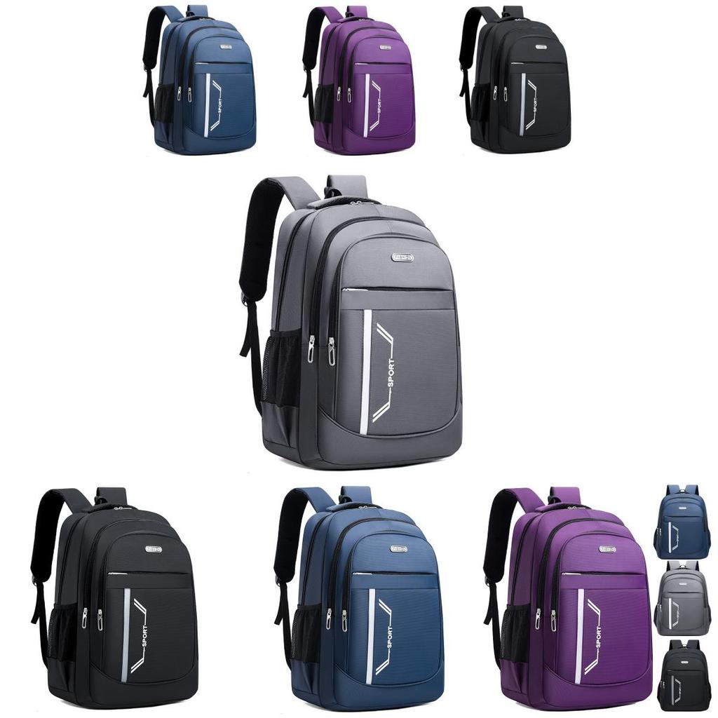 Oxford Cloth Casual Backpack With Large Capacity And Stylish Color Contrast For Travel