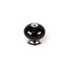 Rei-Knob Rei E517 Round Porcelain Black Metal 4 Units (Ø 40 X 36 Mm)