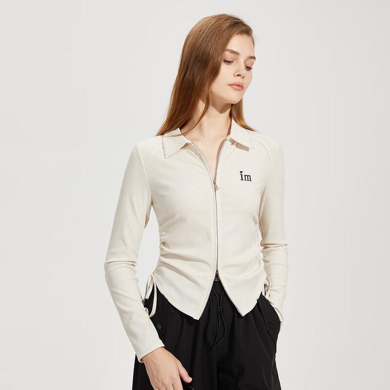 

Women s Zipper Drawstring Long Sleeve Knit Top M